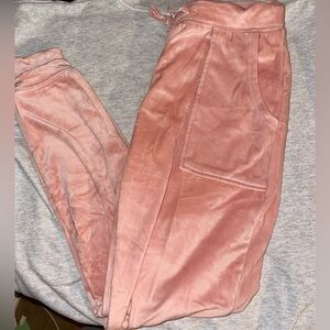 House Of Harlow Pink Velour Joggers Sz. XS